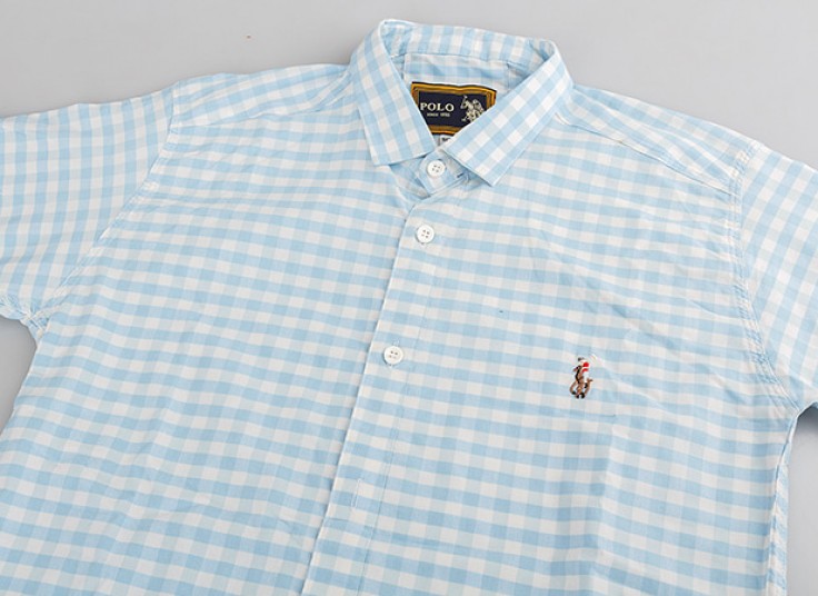 پیراهن مردانه چهارخانه طرح polo