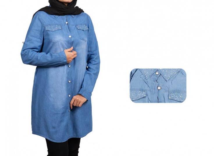 مانتو جین نگین دار Jannier