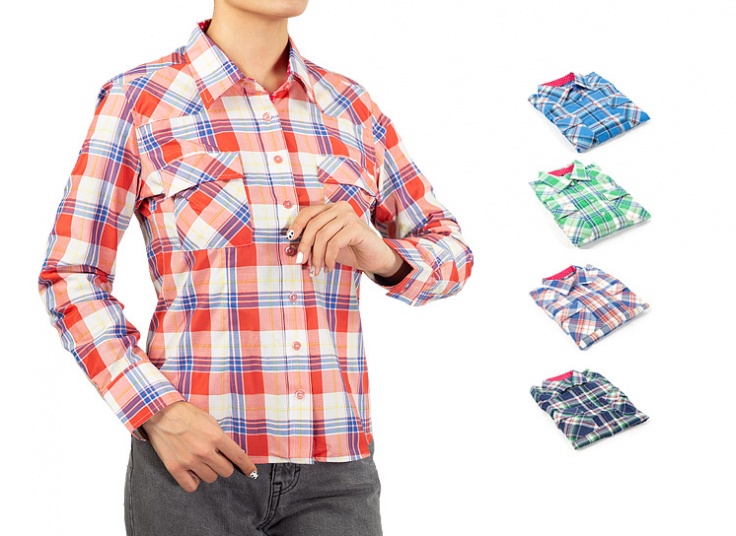 شومیز چهارخانه زنانه