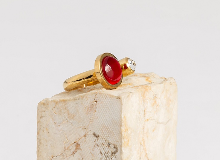 انگشتر استیل طرح سنگ