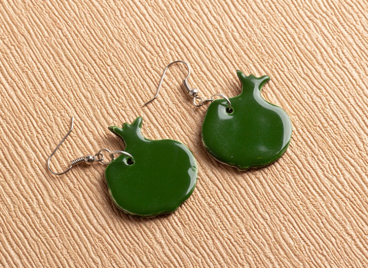 گوشواره سفالی انار