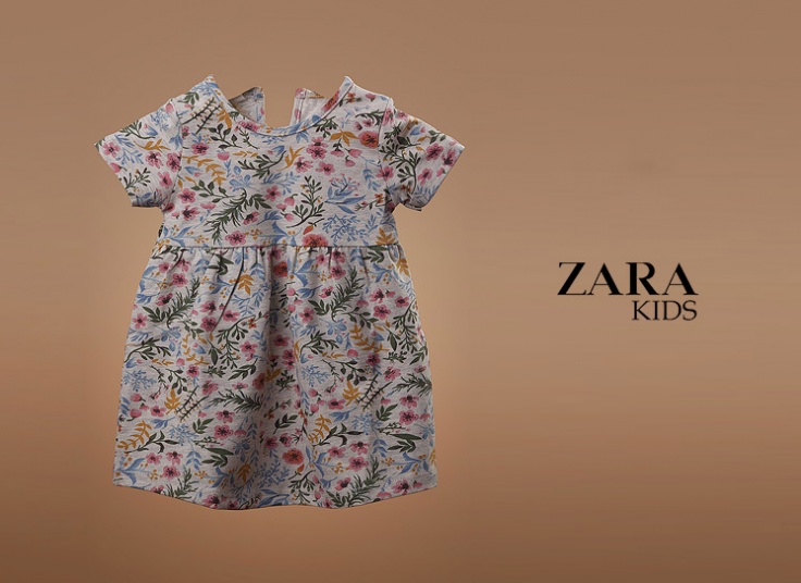 پیراهن گلدار دخترانه Zara