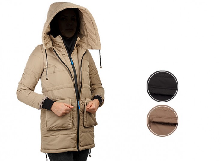 کاپشن بلند زنانه گندم