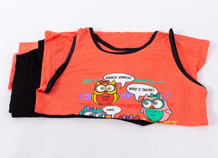 ست تاپ و شلوار طرح جغد