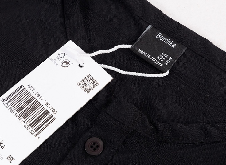 تیشرت سه دکمه مردانه Bershka