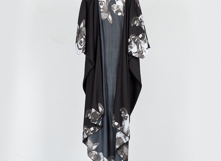 مانتو حریر جلو باز