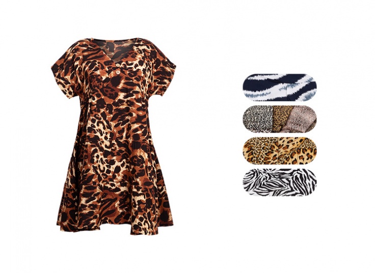 پیراهن راحتی کمر چین دار زنانه