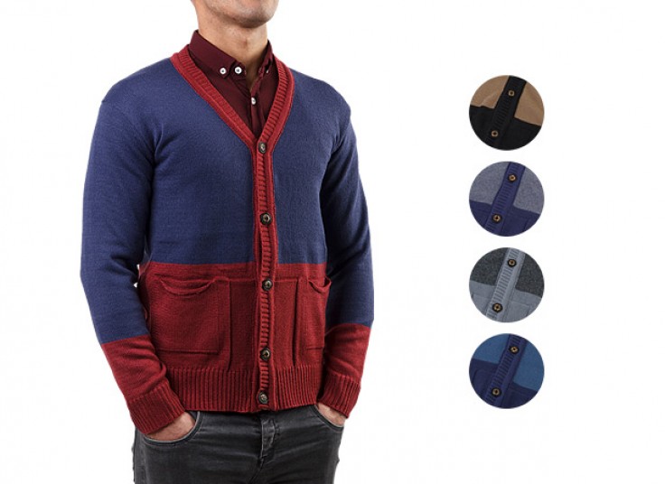 ژاکت بافت مردانه knobbed