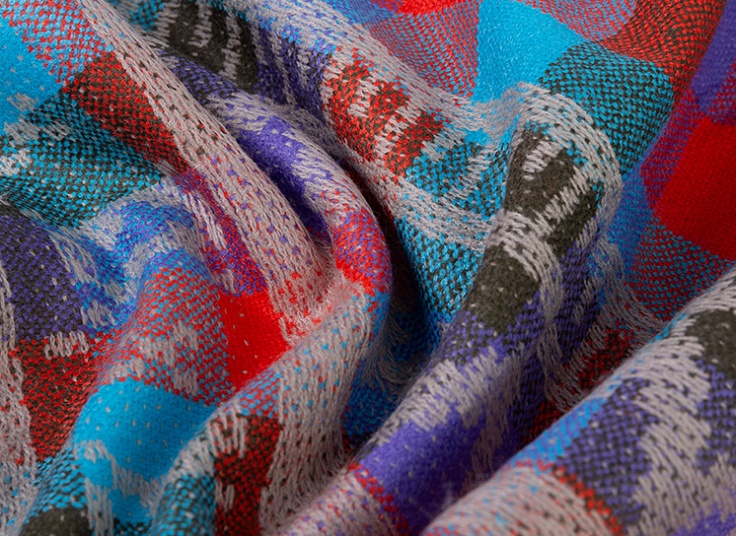 روسری پشمی طرح Zigzag