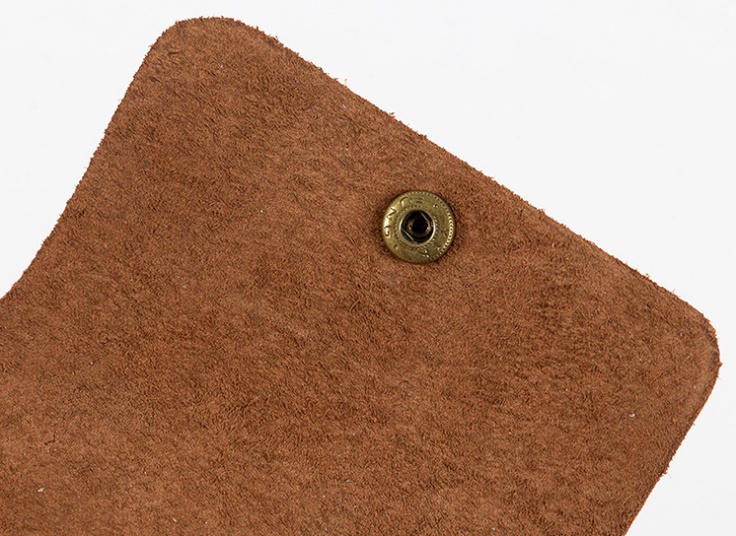 جا کارتی دکمه دار چرم طبیعی