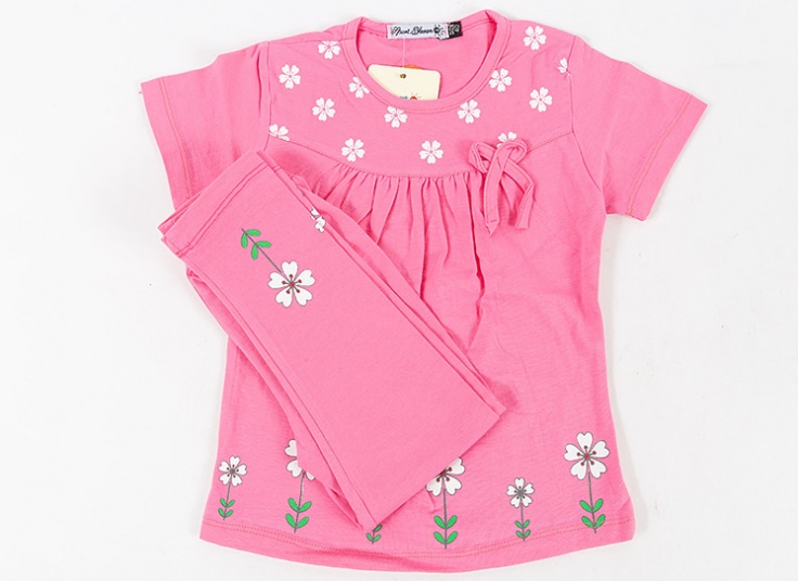 تیشرت شلوار دخترانه طرح گل