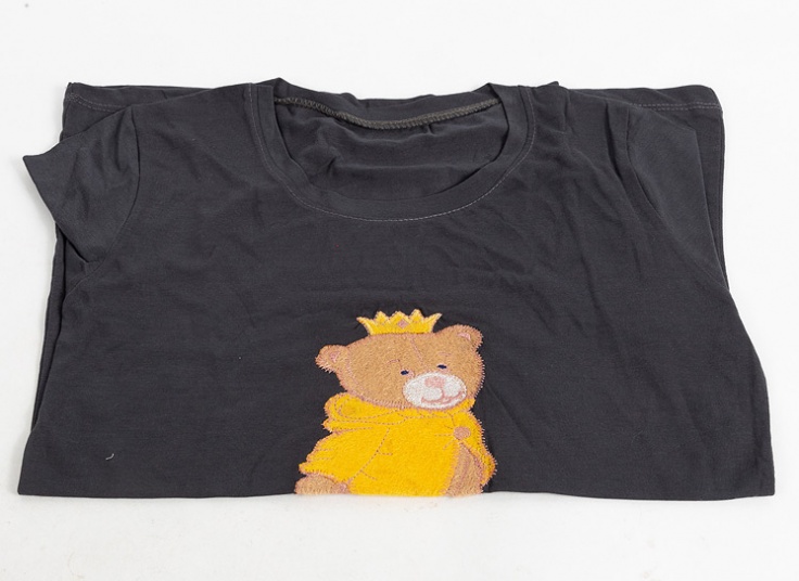 تیشرت زنانه تکه دوزی طرح خرس