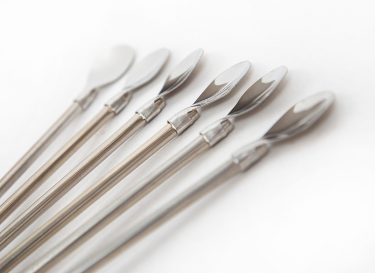 قاشق شربت خوری نی دار استیل