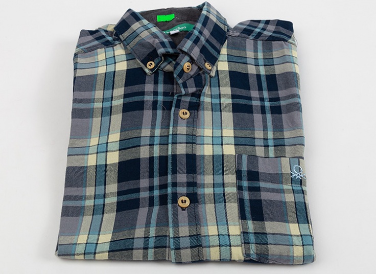 پیراهن چهارخانه مردانه Benetton