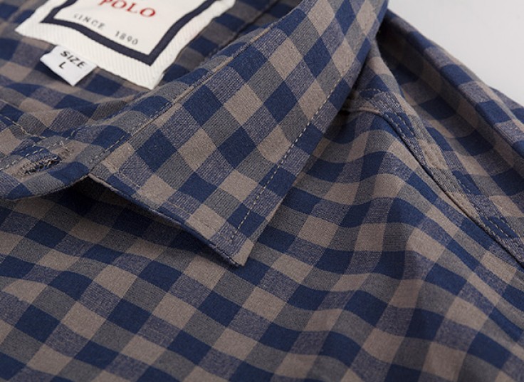 پیراهن مردانه چهارخانه طرح polo