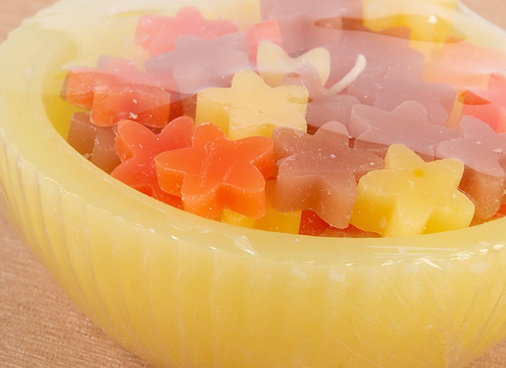 شمع کاسه ای مدل ستاره