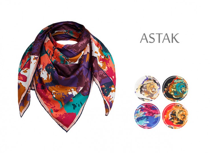 روسری ساتن ابریشم ASTAK