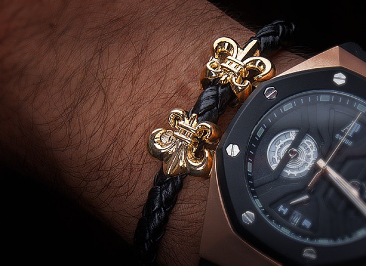 دستبند چرم دو پلاک