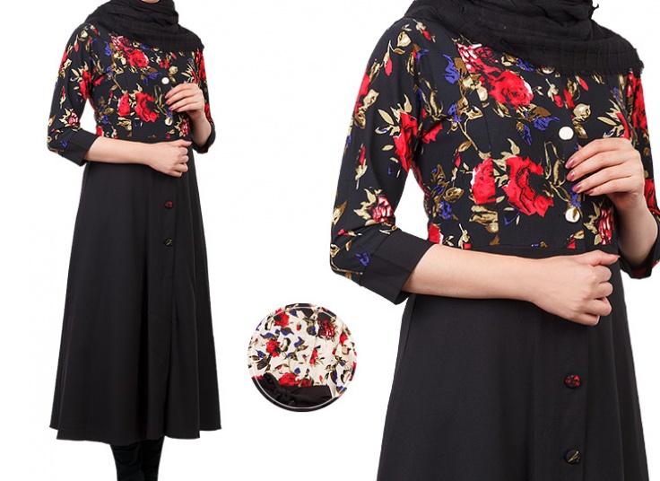 مانتو بلند زنانه Floral