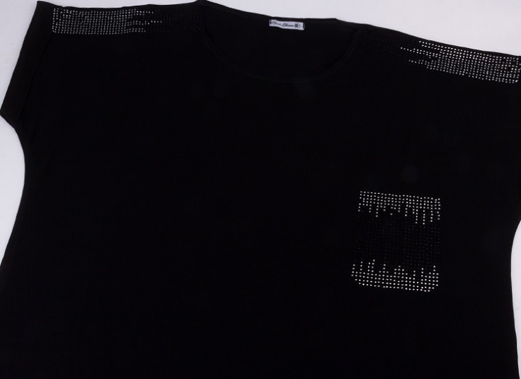 تیشرت حریر کرپ سایز بزرگ jewelled