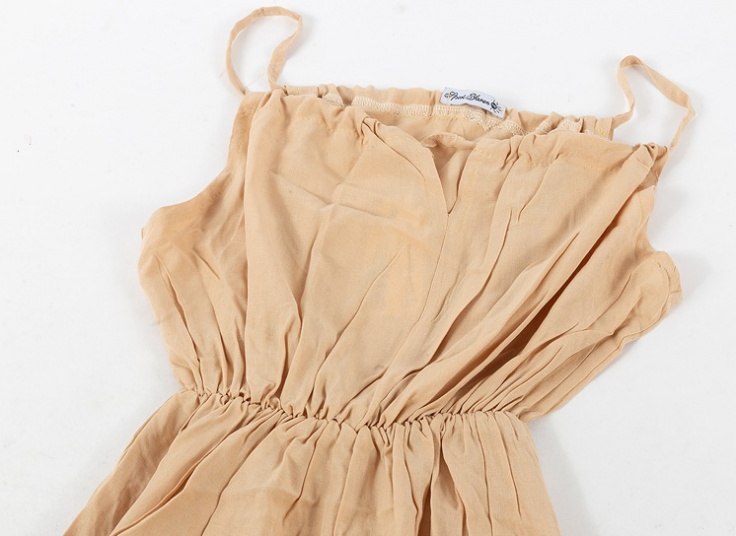 پیراهن ساحلی نخی بنددار