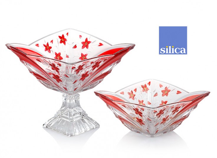 ظروف بلور رنگی Silica