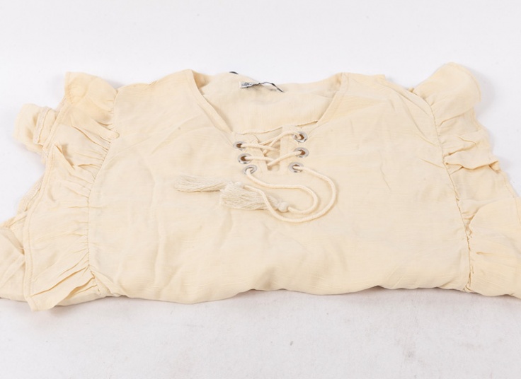 تاپ آستین چین دار کد 16488