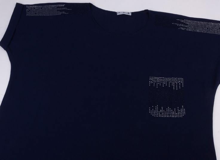 تیشرت حریر کرپ سایز بزرگ jewelled