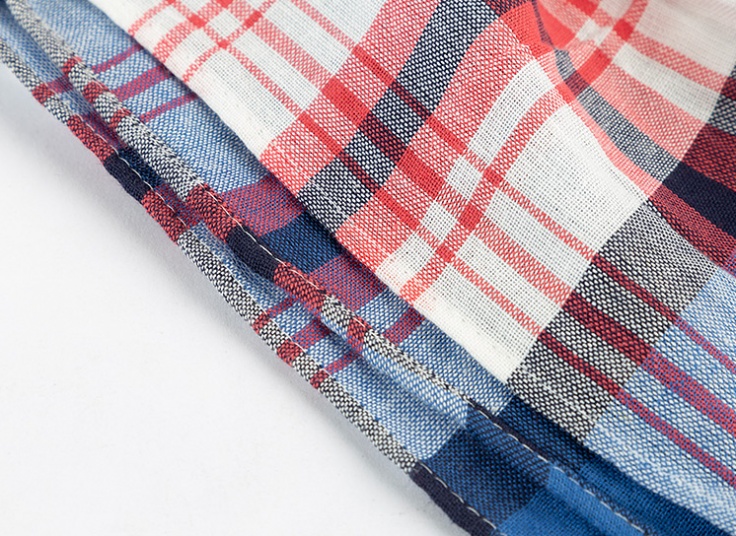 روسری کتانی چهارخانه