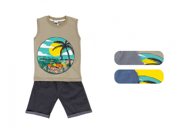 ست رکابی و شلوارک بچگانه