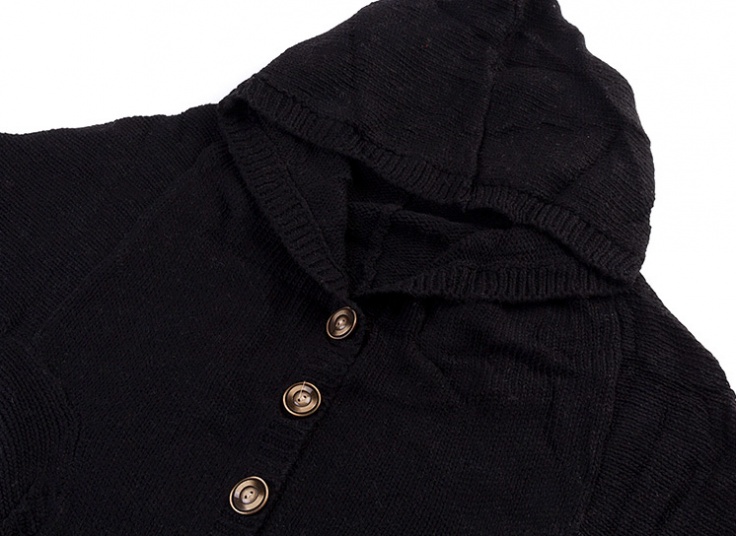 ژاکت بافت زنانه کلاه دار