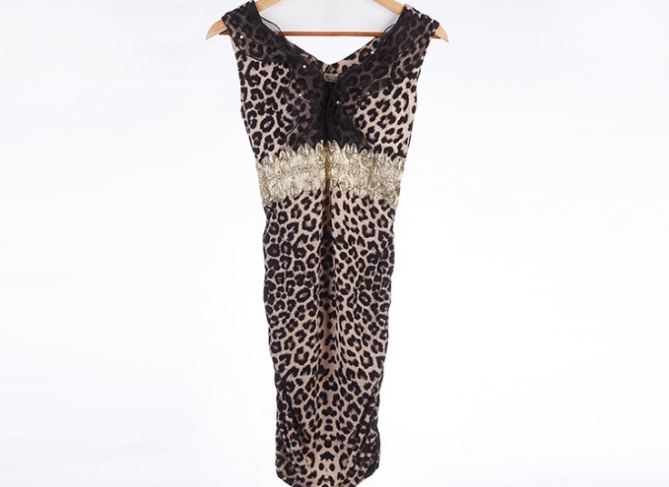 پیراهن کوتاه پلنگی زنانه Ding Yu