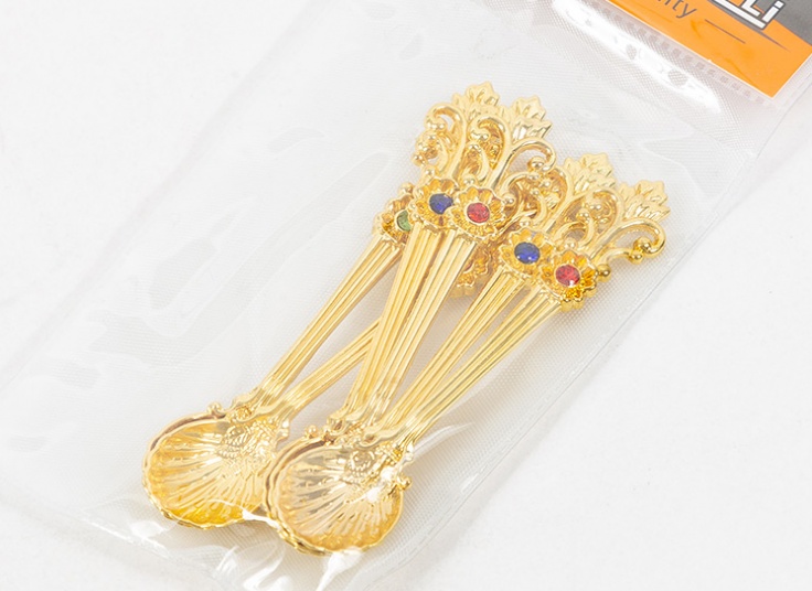 ست 6 عددی قاشق مربا خوری طلایی