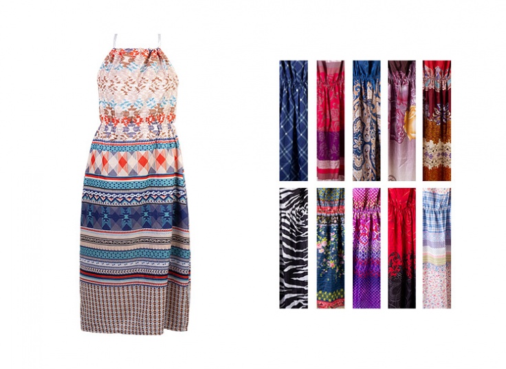 پیراهن ساحلی طرحدار زنانه