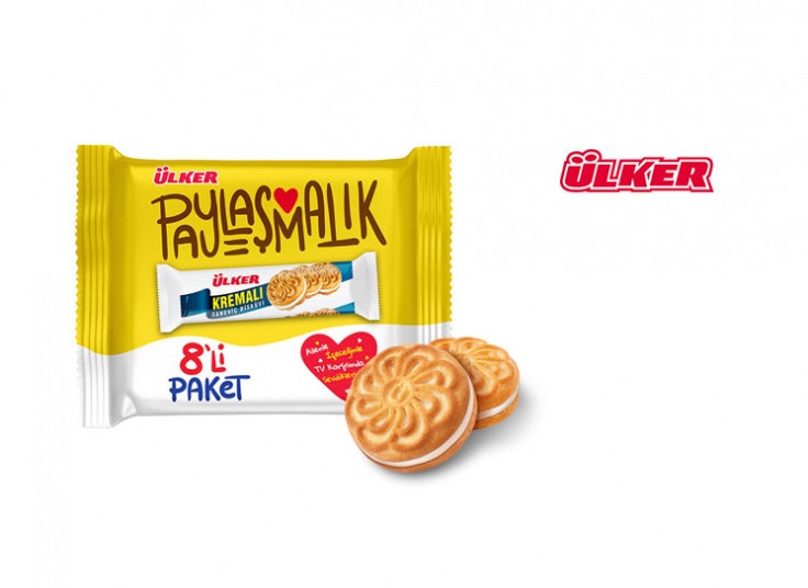 بیسکویت ساندویچی کرمدار Ulker بسته 8 عددی