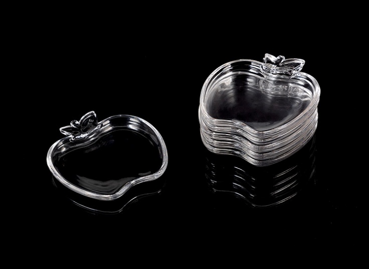 زیرلیوانی بلور طرح سیب