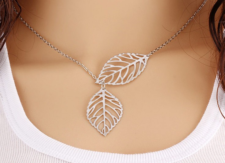 گردنبند زنجیری مدل برگ