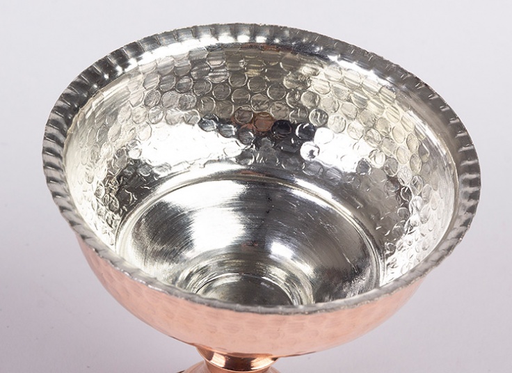 بستنی خوری پایه دار مسی