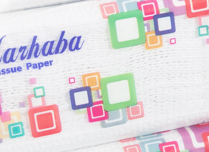 بسته ده عددی دستمال کاغذی 100 برگ مرحبا