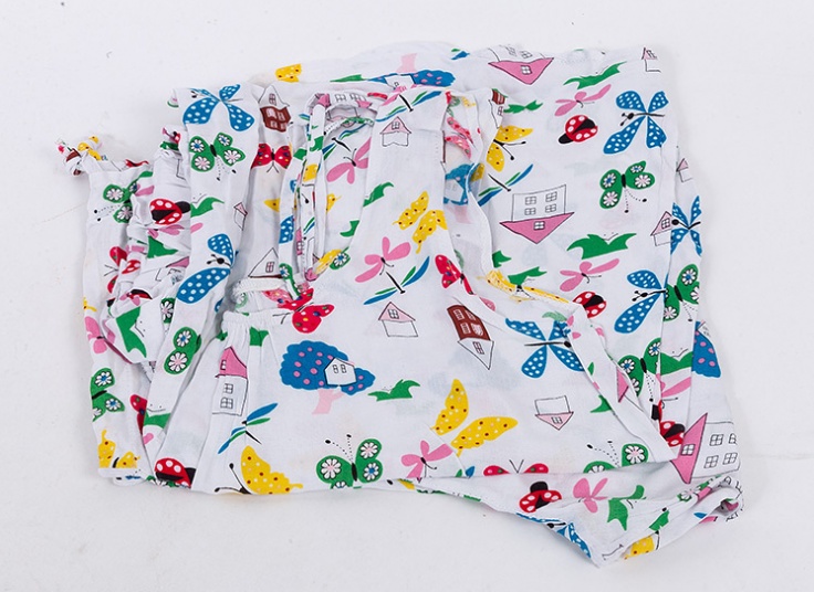 تاپ شلوارک نخی طرحدار