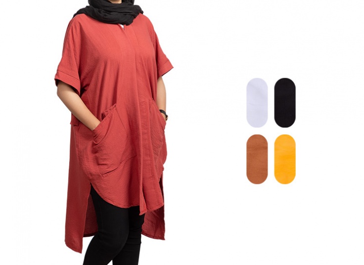 مانتو ابر و بادی جیب دار