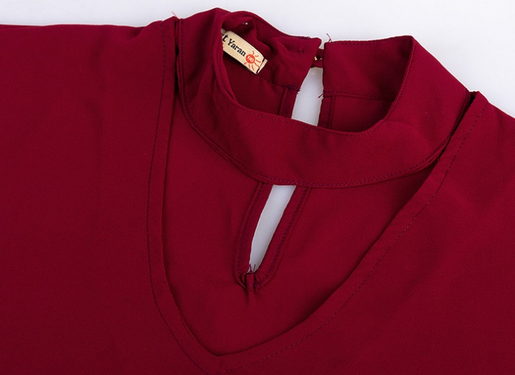 بلوز حریر قواره دار زنانه V neck