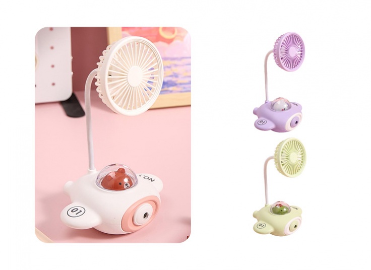 پنکه رومیزی شارژی چراغدار