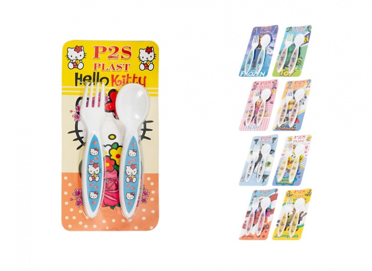 ست قاشق و چنگال بچگانه کارتونی