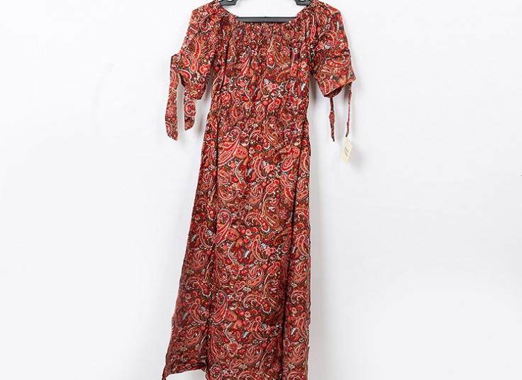 پیراهن ساحلی یقه قایقی