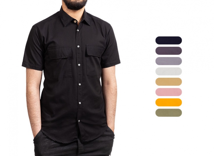 پیراهن آستین کوتاه کتان Gulf Bird