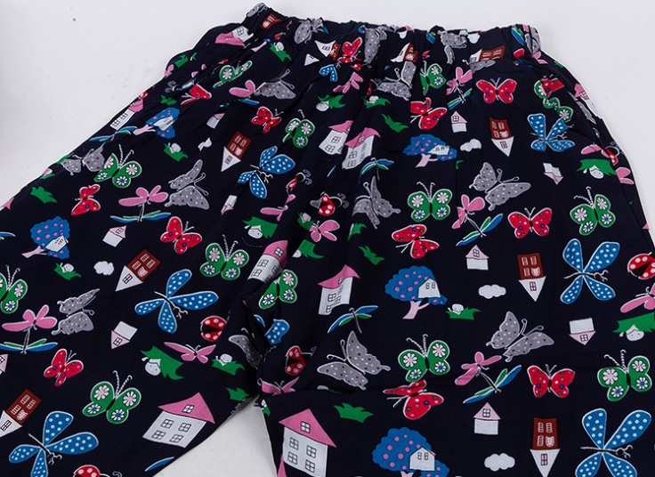 تاپ شلوارک نخی طرحدار