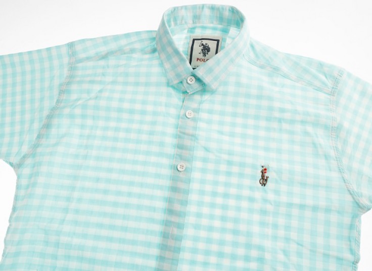 پیراهن مردانه چهارخانه طرح polo