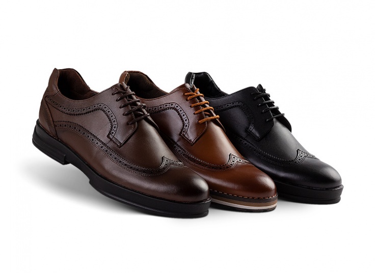 کفش مردانه چرم طبیعی مدل هشت ترک