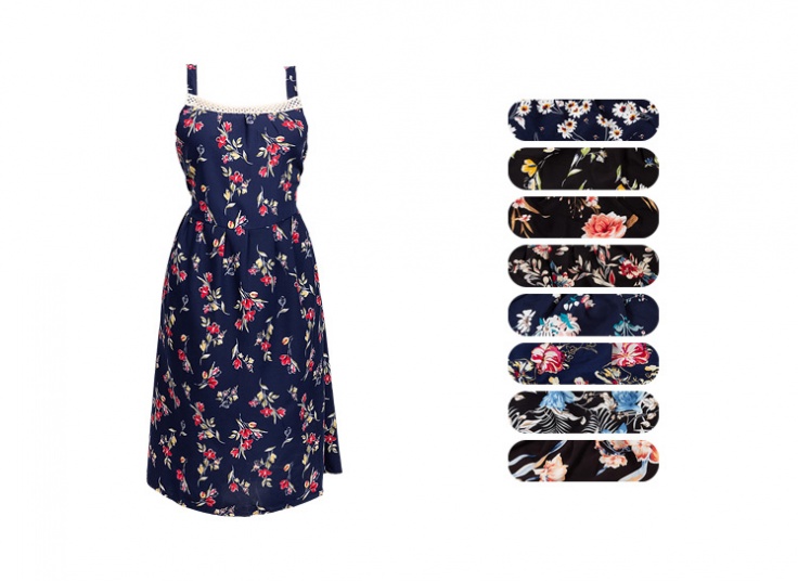 پیراهن نخی طرحدار